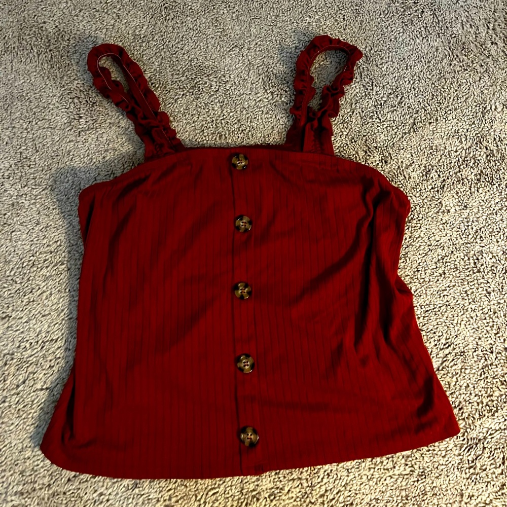 No Boundries burnt orange tank with buttons size XXL